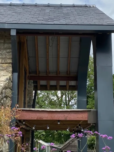 Frameless glass balustrade installation south Wales, Cardiff on a beautiful barn conversion.