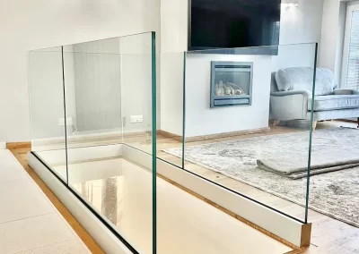 Internal Frameless Glass Balustrade Installation